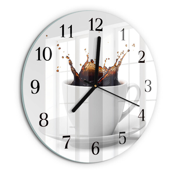 Round wall clock Coffee