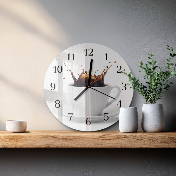 Round wall clock Coffee