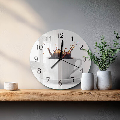 Round wall clock Coffee