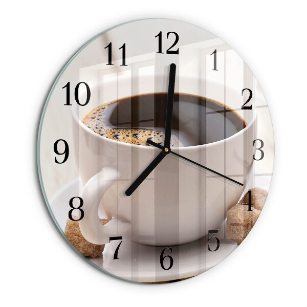 Round wall clock Coffee