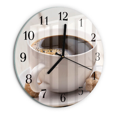 Round wall clock Coffee