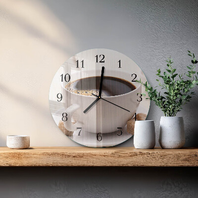 Round wall clock Coffee
