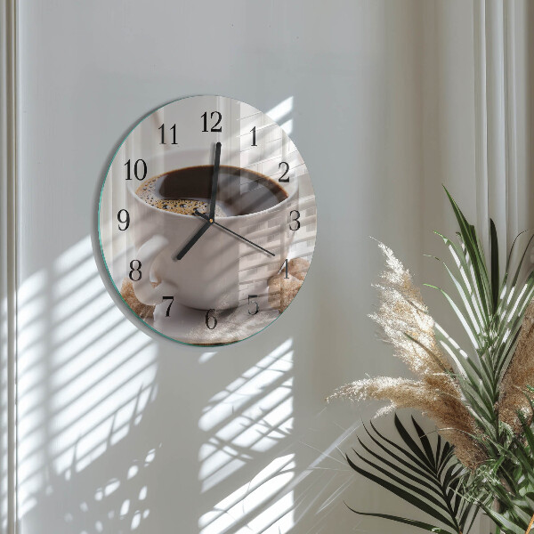 Round wall clock Coffee