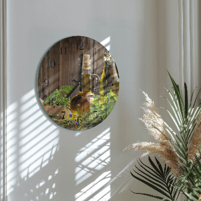 Round wall clock Oil
