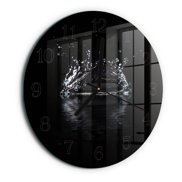 Round wall clock Water
