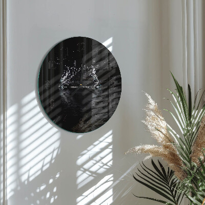 Round wall clock Water
