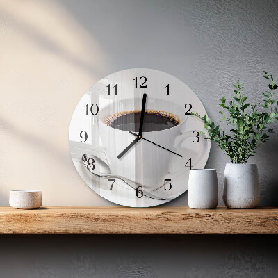 Round wall clock Coffee