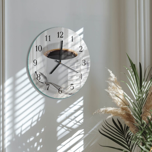 Round wall clock Coffee