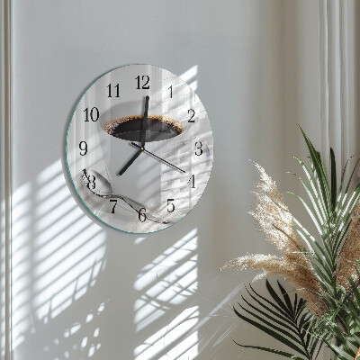 Round wall clock Coffee