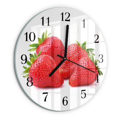Round wall clock Strawberries