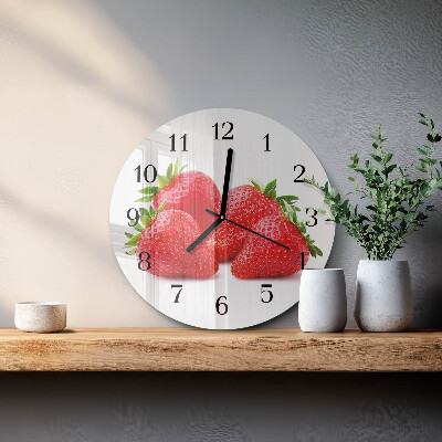 Round wall clock Strawberries