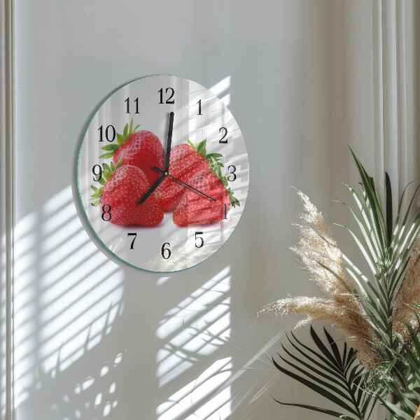 Round wall clock Strawberries