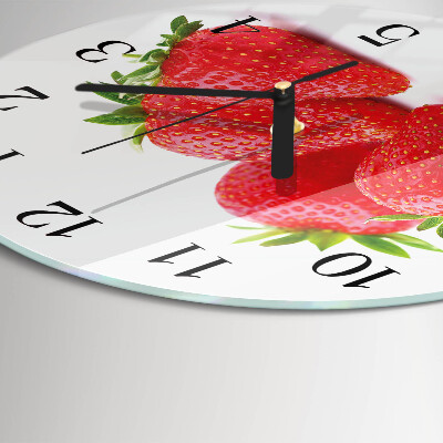 Round wall clock Strawberries