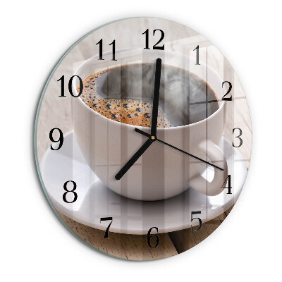 Round wall clock Coffee