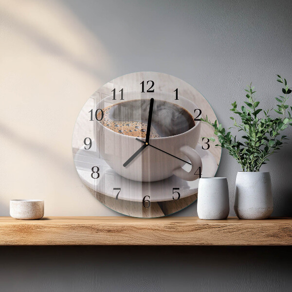 Round wall clock Coffee