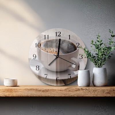 Round wall clock Coffee