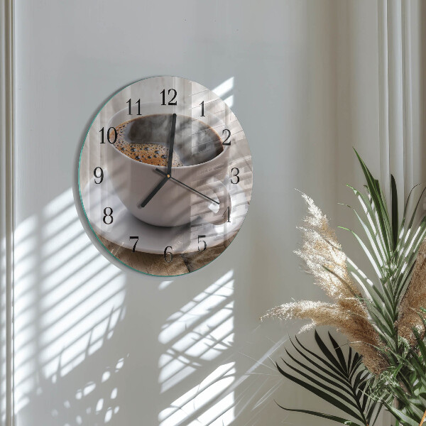 Round wall clock Coffee