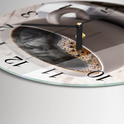 Round wall clock Coffee