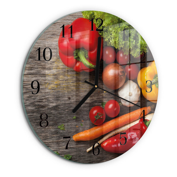 Round wall clock Vegetables
