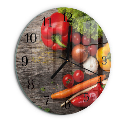 Round wall clock Vegetables