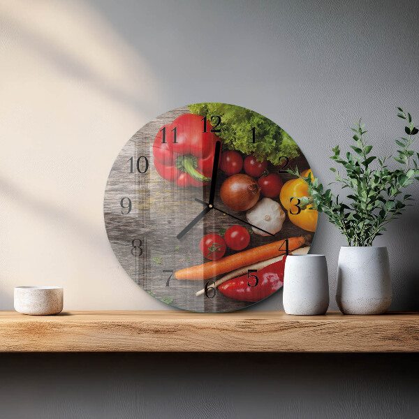 Round wall clock Vegetables