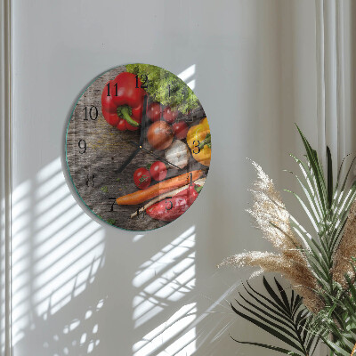 Round wall clock Vegetables