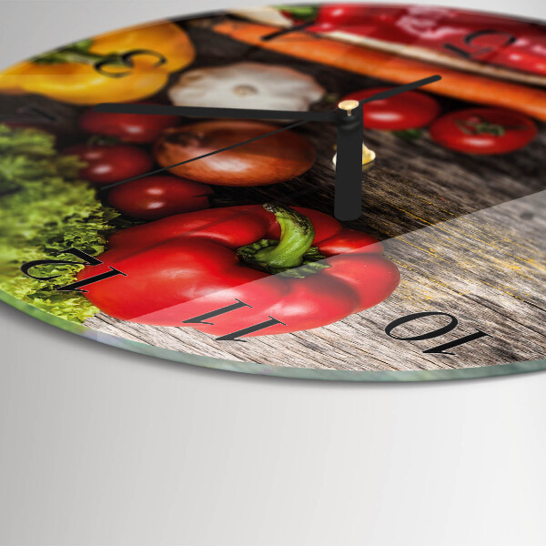 Round wall clock Vegetables