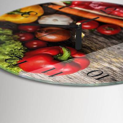 Round wall clock Vegetables