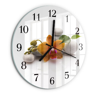Round wall clock Orchid