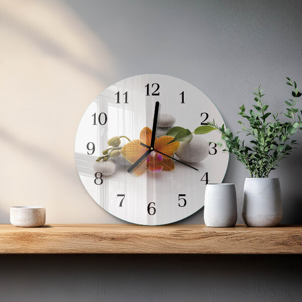 Round wall clock Orchid