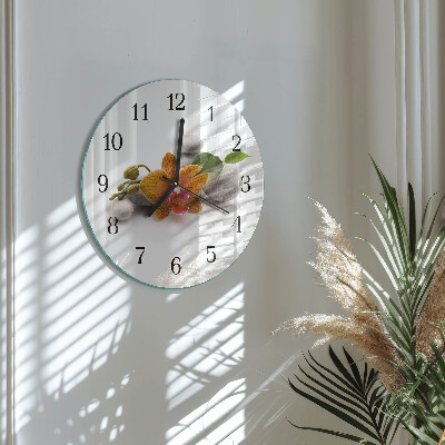 Round wall clock Orchid