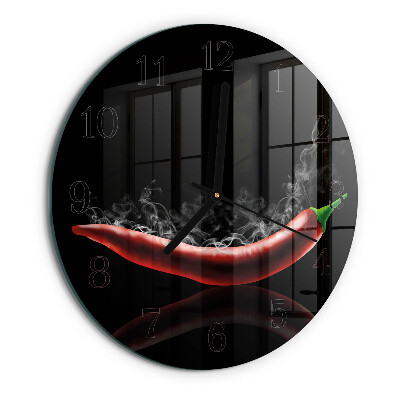 Round wall clock Chili peppers