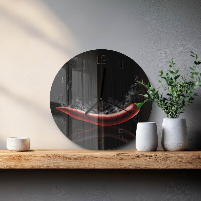 Round wall clock Chili peppers