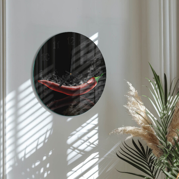Round wall clock Chili peppers