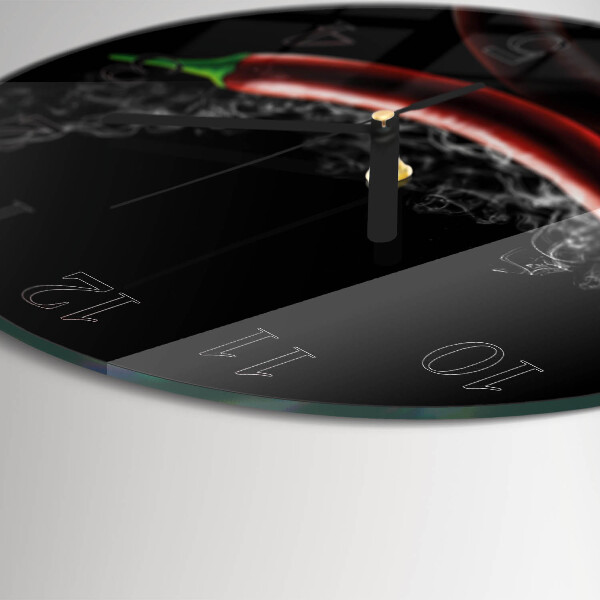Round wall clock Chili peppers