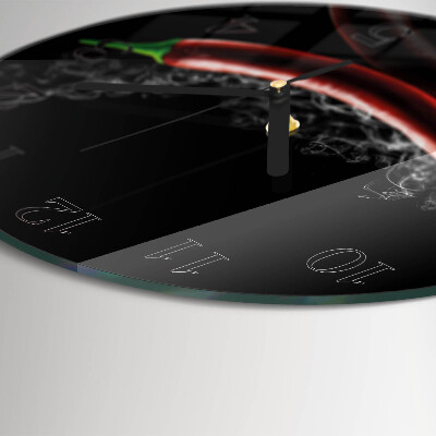 Round wall clock Chili peppers