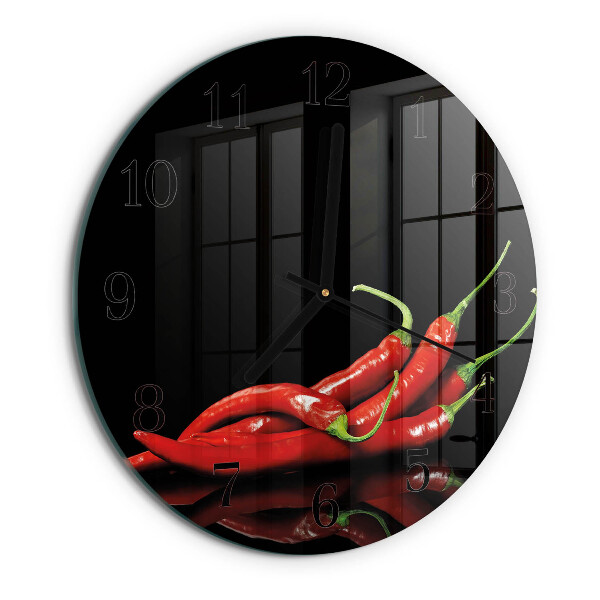 Round wall clock Chili peppers
