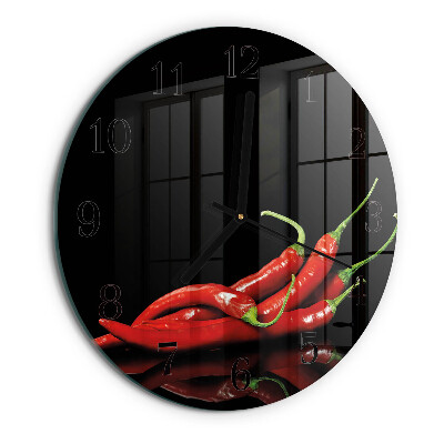 Round wall clock Chili peppers