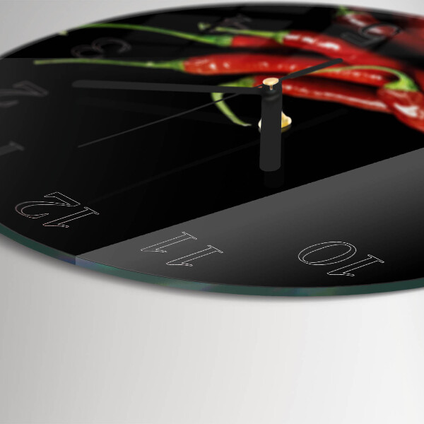 Round wall clock Chili peppers