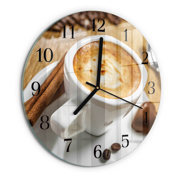 Round wall clock Coffee