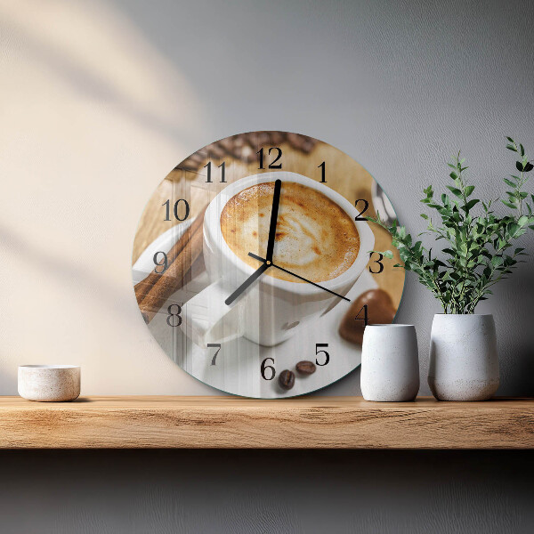Round wall clock Coffee