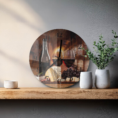 Round wall clock Wine