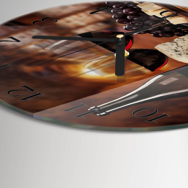 Round wall clock Wine