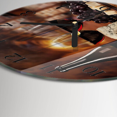 Round wall clock Wine