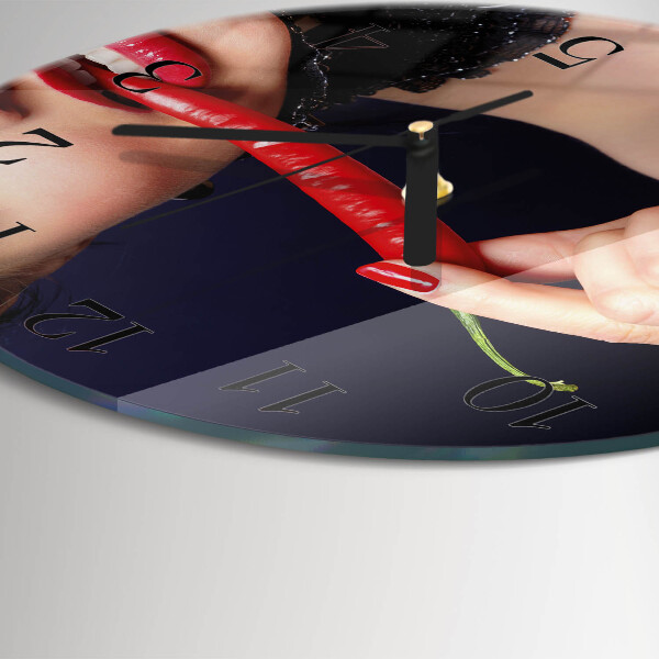 Round wall clock Chili pepper