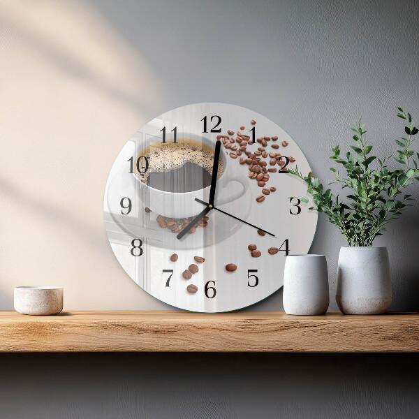 Round wall clock Coffee