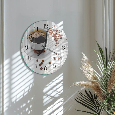Round wall clock Coffee