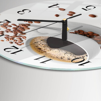 Round wall clock Coffee