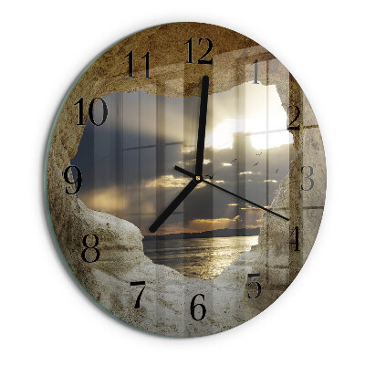 Round wall clock Heart in the Rock