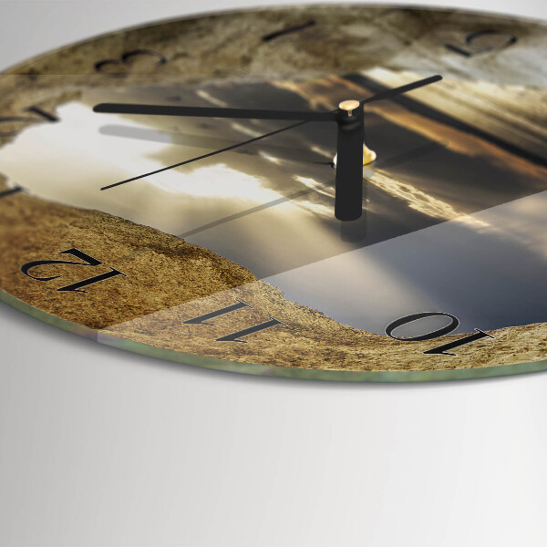 Round wall clock Heart in the Rock